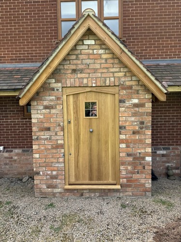 Solid oak entrance door and - oak,