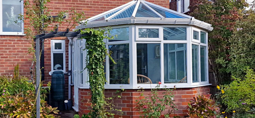 White upvc framed conservatory - white,