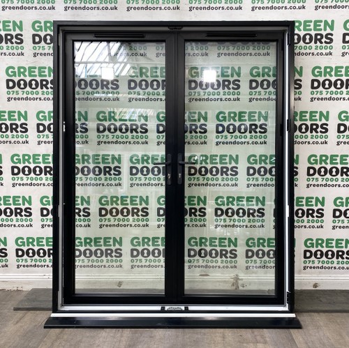 Black aluminium french - aluminium, doors