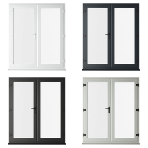 Pvc french patio - door, clear