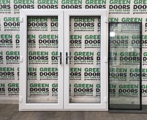 White upvc french - doors, double