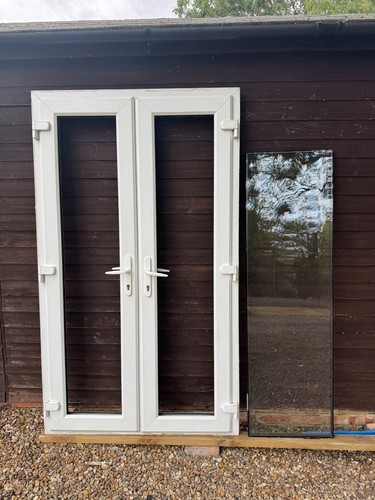 Upvc french doors patio white - french,