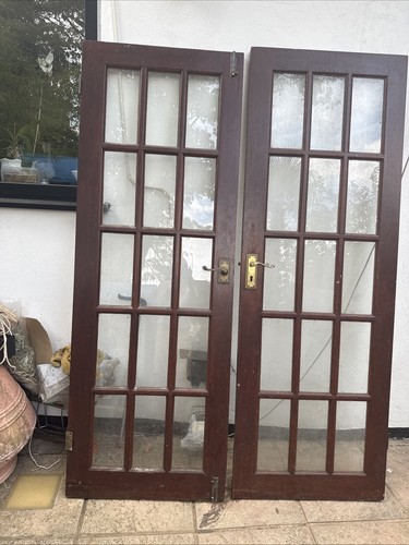 Wooden french double doors - double,