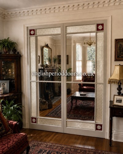 Victorian stained glass french - stained,
