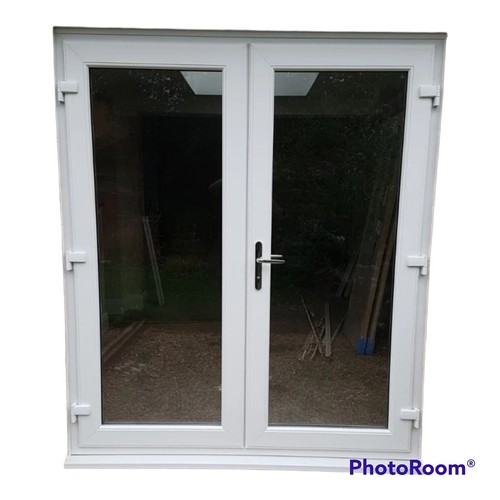 White upvc french doors 1200mm - french,