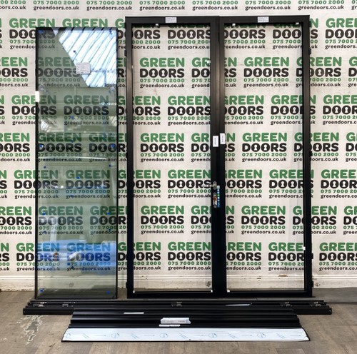 Black aluminium french - aluminium, doors