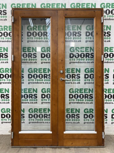 Wooden timber french doors - wooden, in