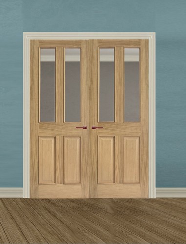 French doors oak - interal, door